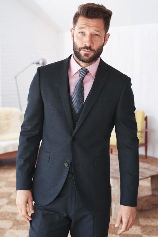 Navy Check Suit: Trousers